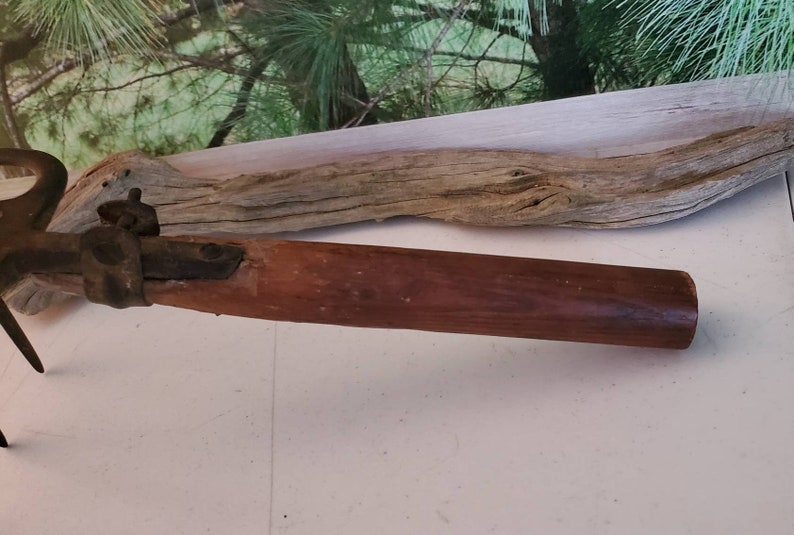 4 Tine Curved Pitchfork/cultivator Head Cast Iron With Cut off Etsy