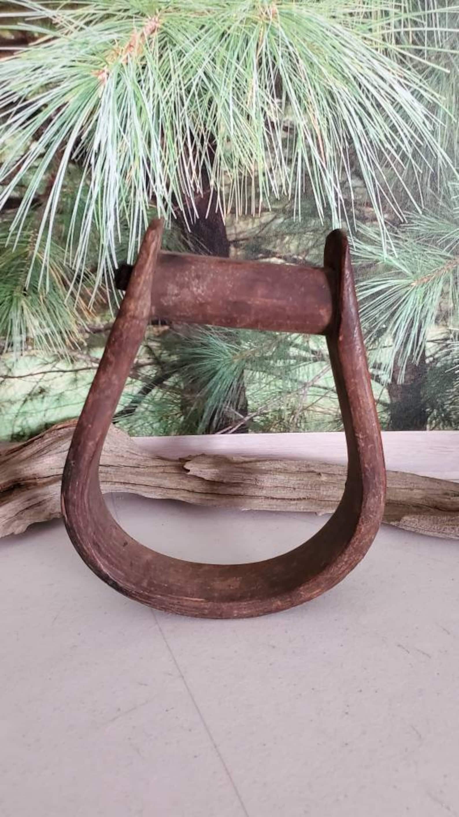 narrow-old-bentwood-single-stirrup-primitive-wood-stirrup-etsy