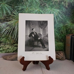 W. P. Fessenden Antique Steel Engraving National Portrait Gallery of Eminent Americans 1862 Collectible Ephemera Gift for Him  #3899