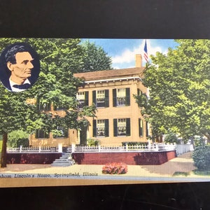 Unused Postcard Abraham Lincoln&#39;s Home Springfield, Illinois Collectible Ephemera