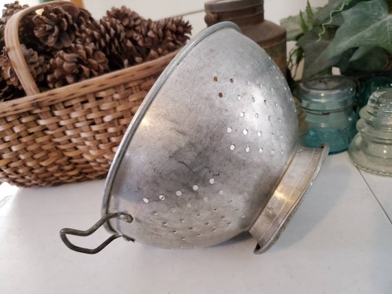 Antique best sale metal colander