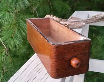 Antique Wood Sewing Machine Drawer Vintage Sewing Drawer Display Box Makeup Organizer
