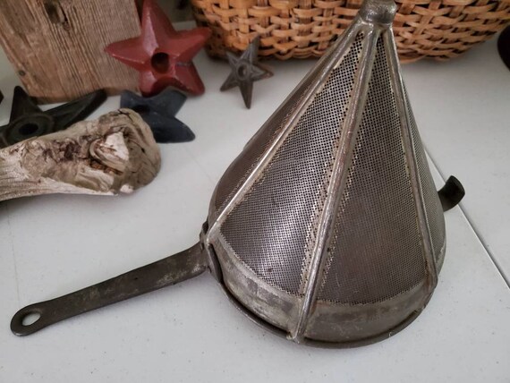 Antique Foley Mill Style Strainer With Handle & Pot Rest Handle