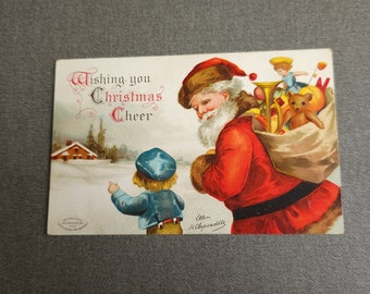 Antique Postcard Signed Ellen Clapsaddle Little Boy Talking to - Etsy