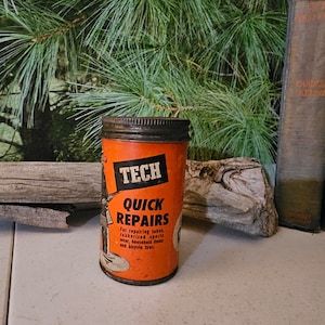 1950s Orange & Black Tech Quick Repair Kit Bicycle Tire Repair Kit Vintage  Advertising Gift For Him, Man Cave Decor #3883 RY