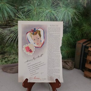 1946 AVON Cosmetics At Radio City - New York Magazine Ad Collectible Ephemera Vintage Frameable Wall Art