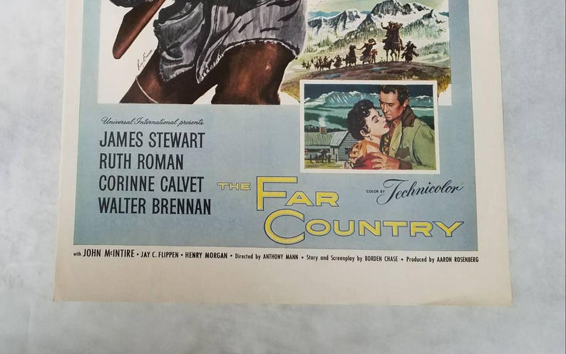 1955 THE FAR COUNTRY Movie Release Vintage Look REPLICA METAL SIGN JAMES STEWART