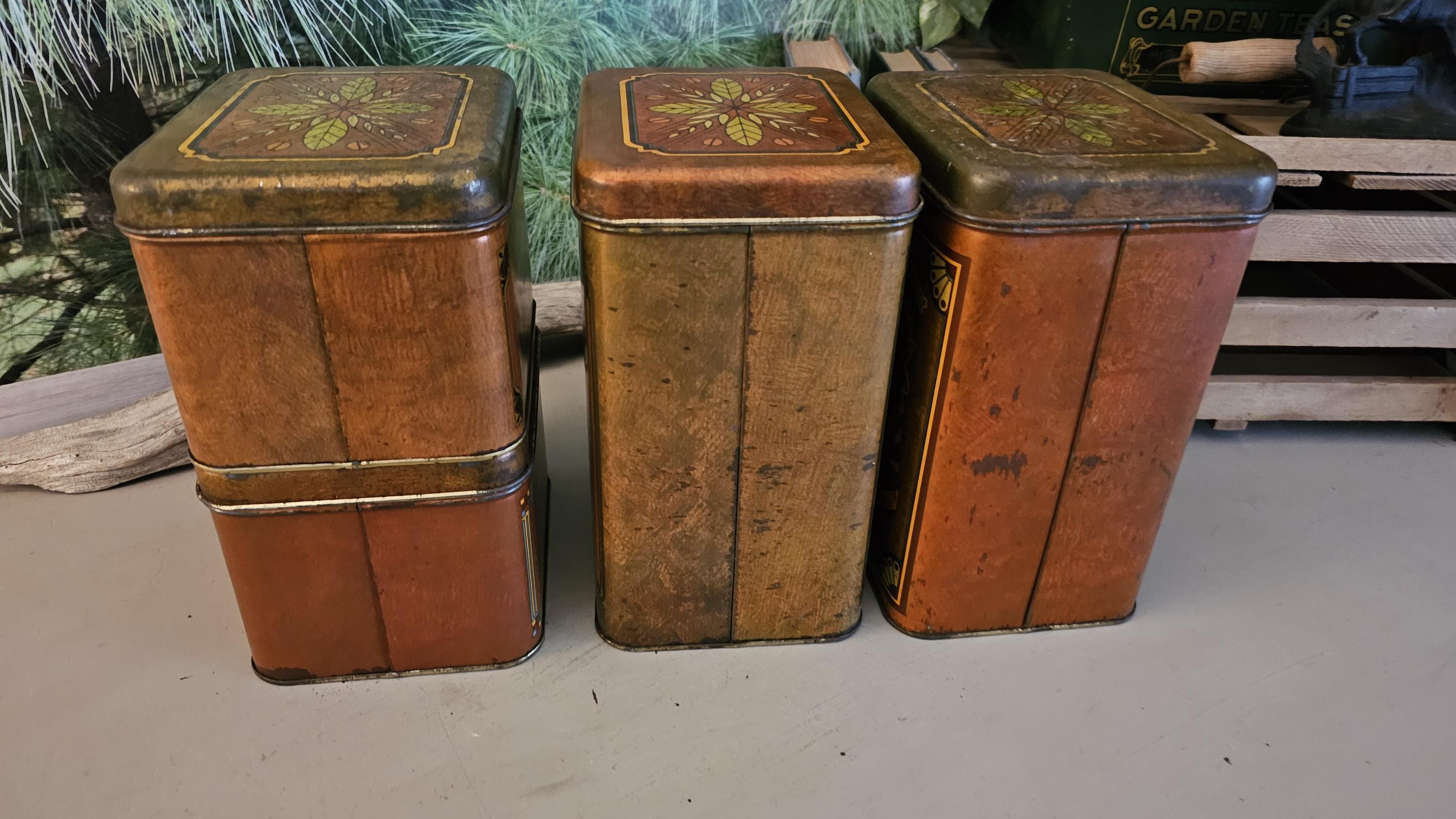 1970s Golden Harvest Cheinco Canister Set: Vintage Kitchen Storage