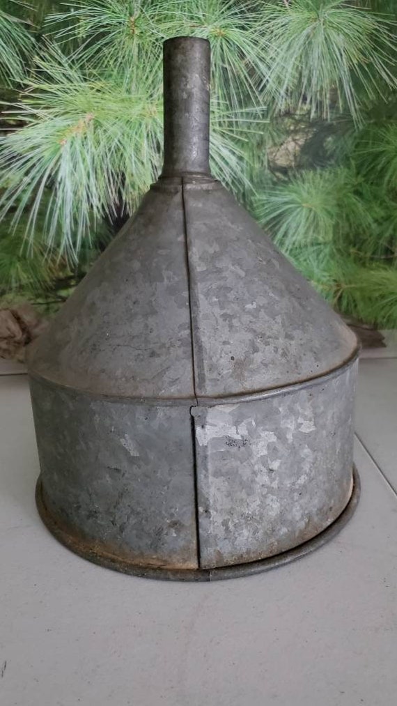 Vintage Galvanized Farm Funnel Farmhouse Decor Farm Tool 2738 - Etsy