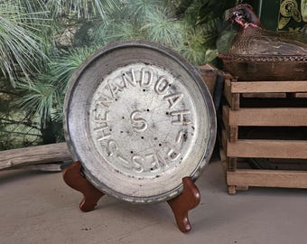 Antique Shenandoah Pie Pan Steel Perforated Pie Tin Farmhouse Decor   #5020