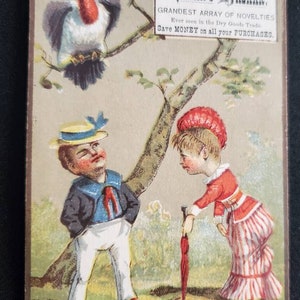 PREAR&#39;S BAZAAR Victorian Trade Cards Antique Advertising Trade Card Collectible Ephemera