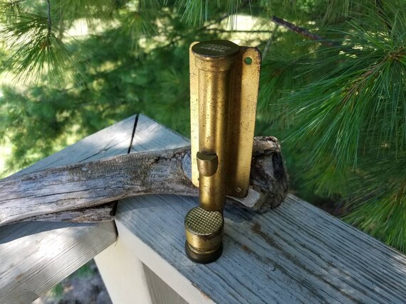 Brass Stanley Spring Loaded Step On Door Stopper With Brass Etsy
