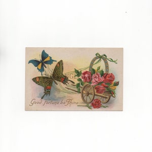 Digital Download Antique Good Fortune be Thine Postcard / Digital Postcard Art