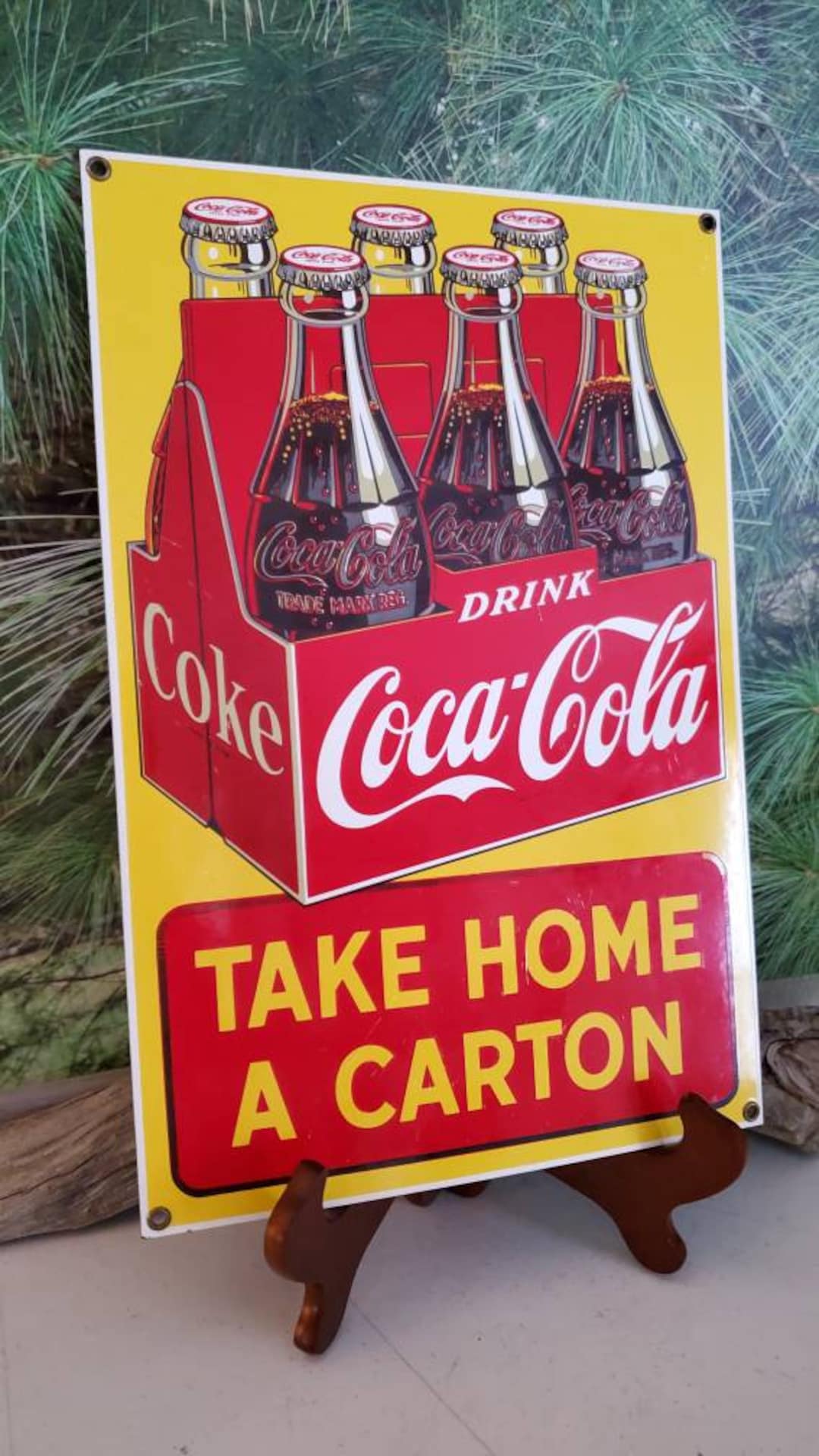 Vintage 1993 Coca-cola Porcelain Sign: Ande Rooney 
