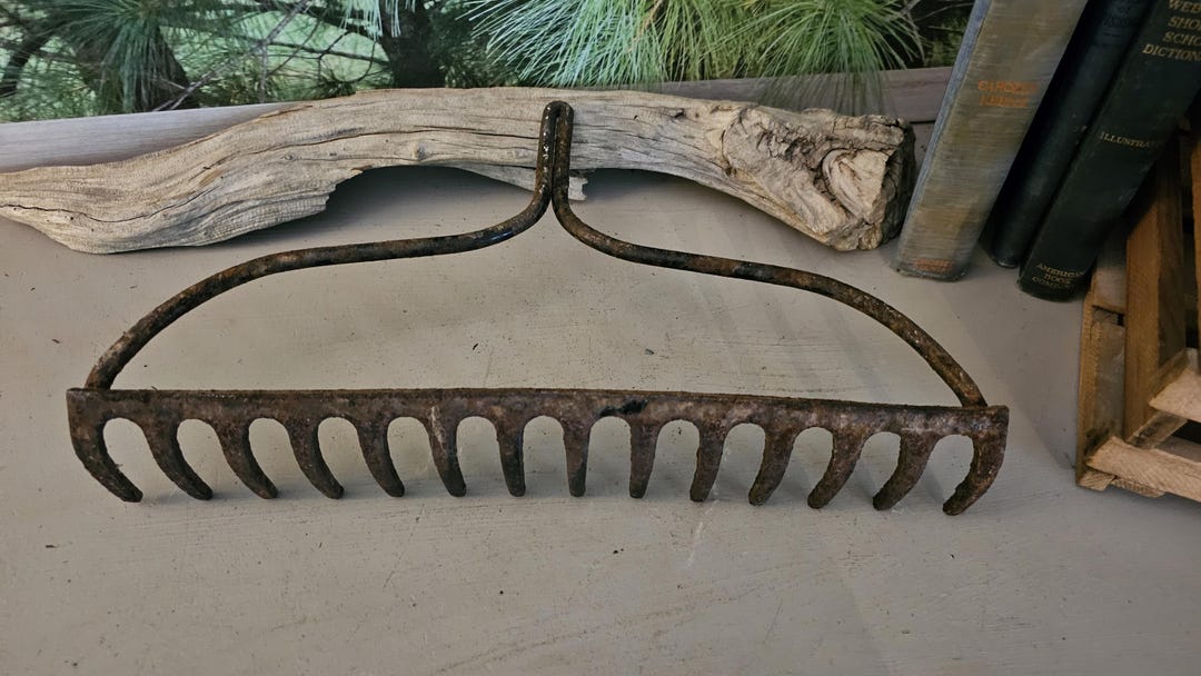 Castable Rake Rustic Cast Iron Rake Head: Farmhouse Garden Tool Decor - Etsy