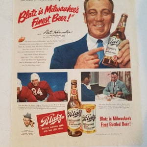 Vintage 1930er Jahre Blatz Brewing Company Milwaukee WI. Bier