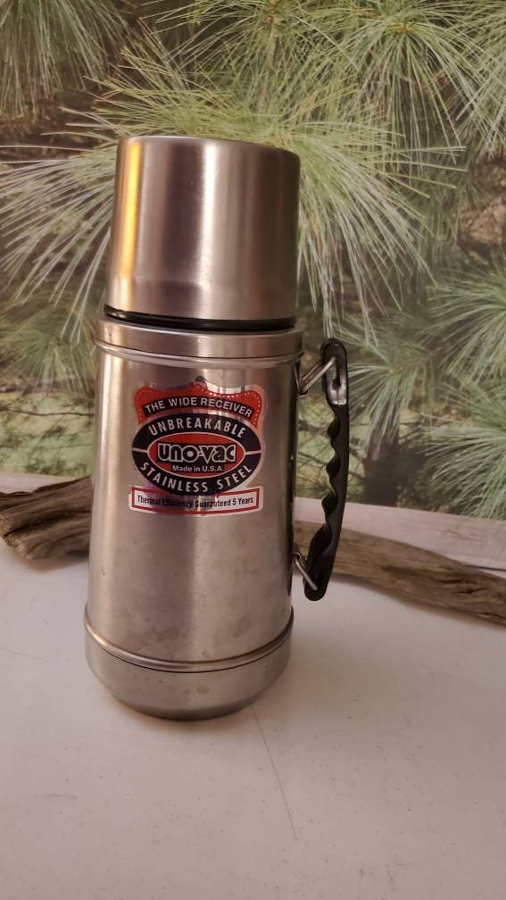Vintage Stainless Steel THERMOS Vacuum Bottle - Pint Size