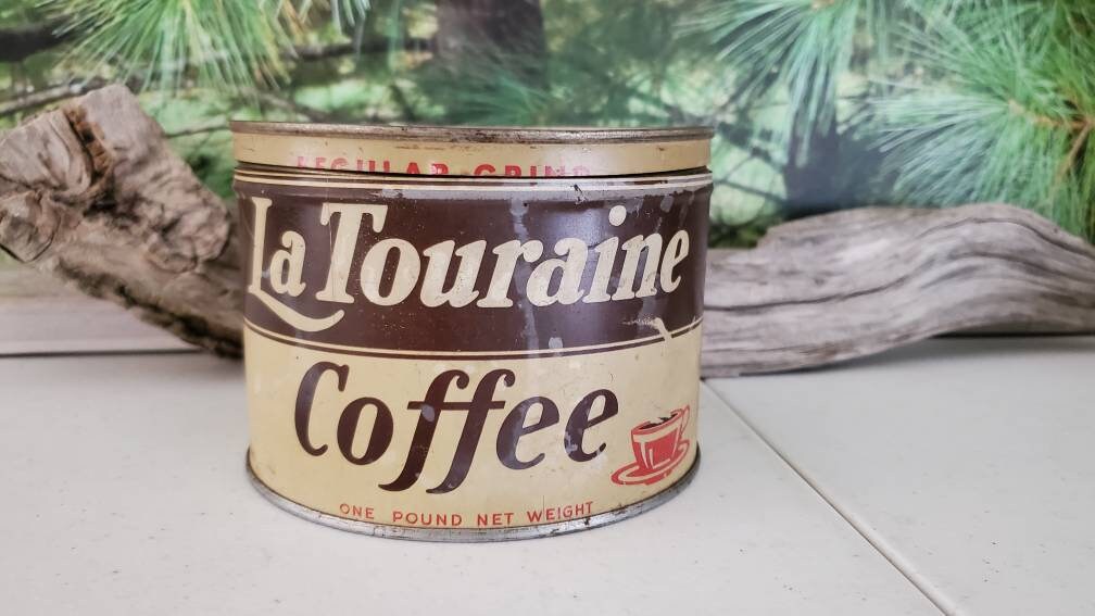 Vintage Latouraine Coffee Tin: 1950s Advertising Can With Lid - Etsy