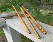 Antique Wood & Brass 3 Piece Gun Cleaning Rod / Gun Cleaning Rod with Beehive Turned Wood Handle / Gift for Hunter   #1