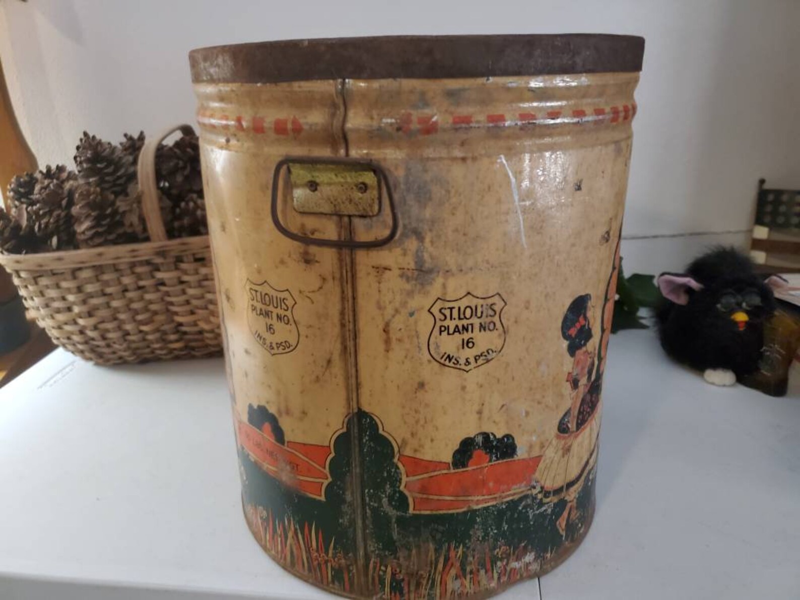 Honey Dew Pure Lard Can With 2 Loop Handles & Lid Rustic Lard Etsy