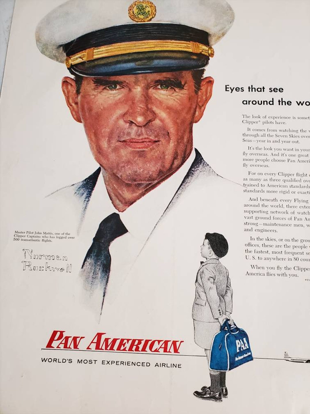 November 1956 Saturday Evening Post Pan American Pilot Norman