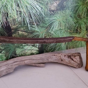Large Draw Knife Old Wood Working Tool with Painted Handles Wood Working Carpenter Tool  #2889