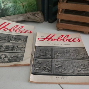 May & November 1957 HOBBIES The Magazine For Collectors Set of 2 Fair Condition  #4079