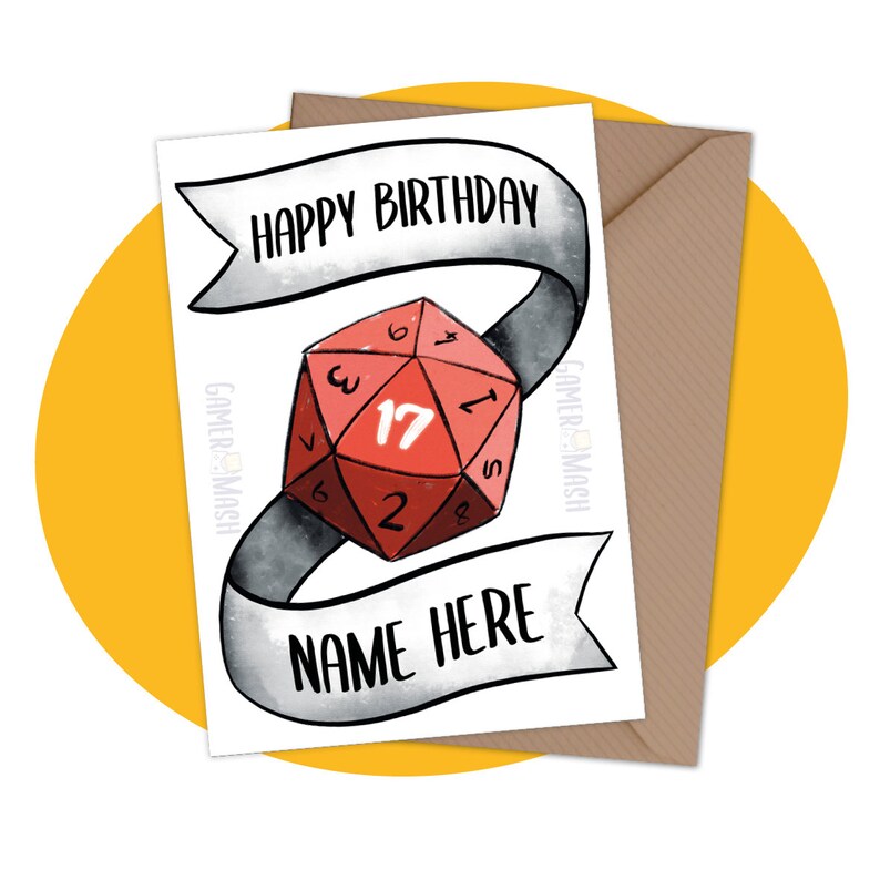 PERSONALISED BIRTHDAY CARD Dungeons & Dragons Themed Etsy