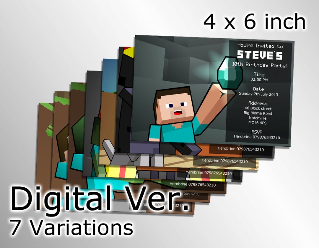 Printable Digital Invitations: 4 X 6 Inch - Etsy