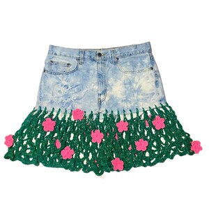 Forbidden Garden Denim Mini Skirt