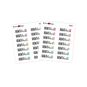 Rent Due Sticker - Dekorative Sticker