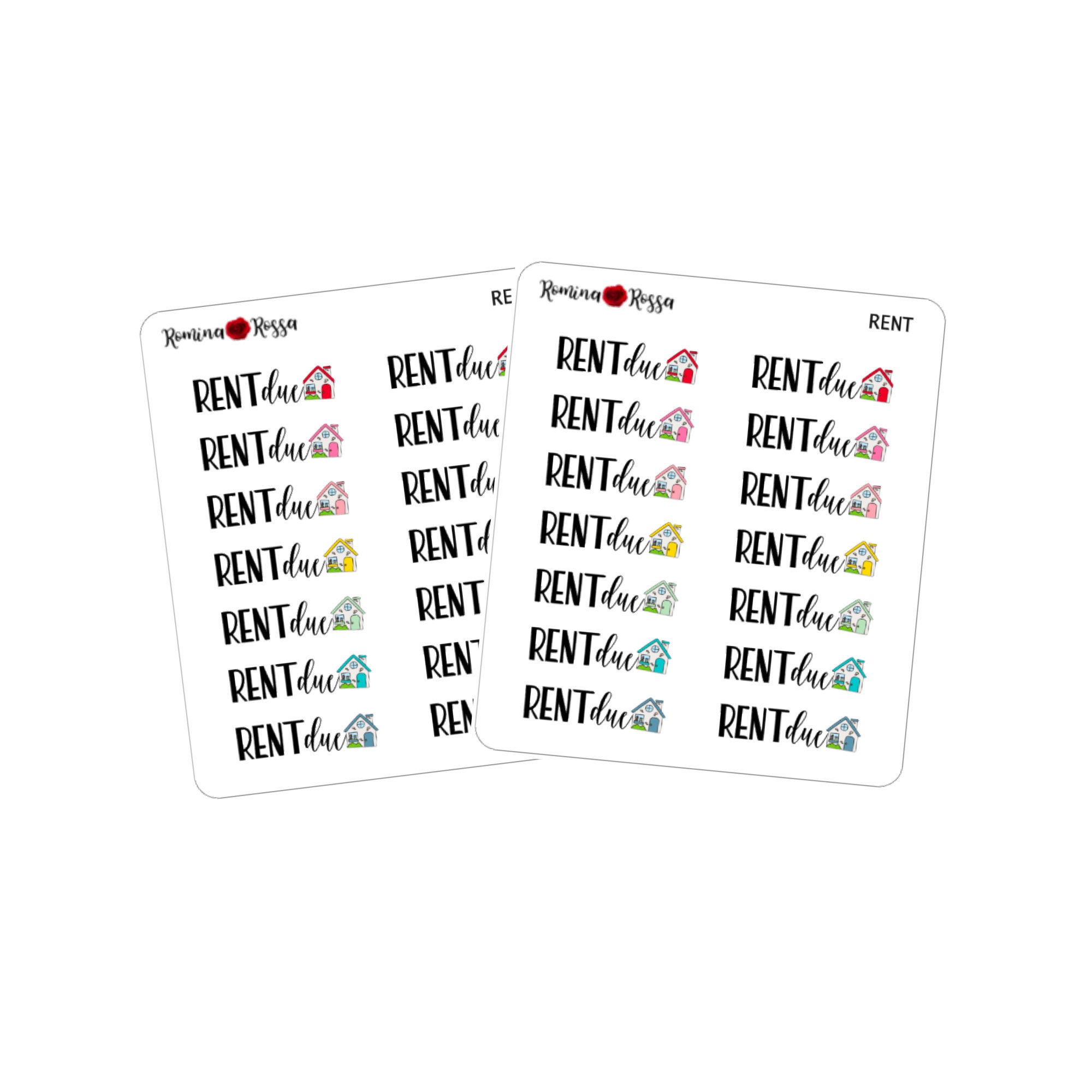 Rent Due Stickers Decorative Planner Stickers - Etsy
