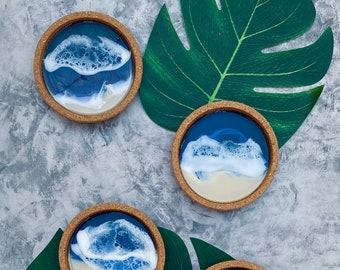Beautiful Cork and Resin Coasters / Plates