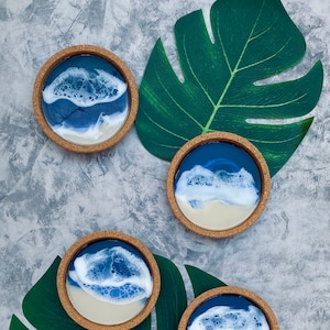 Beautiful Cork and Resin Coasters / Plates