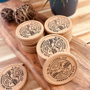 Custom engraved cork coasters