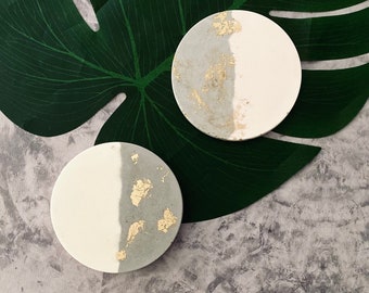 Modern Concrete Coasters / Coaster Set / Concrete Look