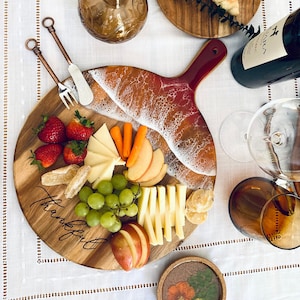 Fall Design - Charcuterie Board / Cheese board / Serving tray with Resin art