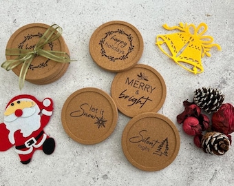 Custom engraved cork coasters - same day shipping