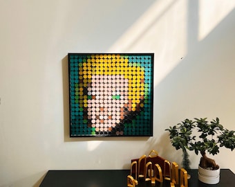 Marilyn Art piece. One of a kind wall art piece made with recycled bottle caps