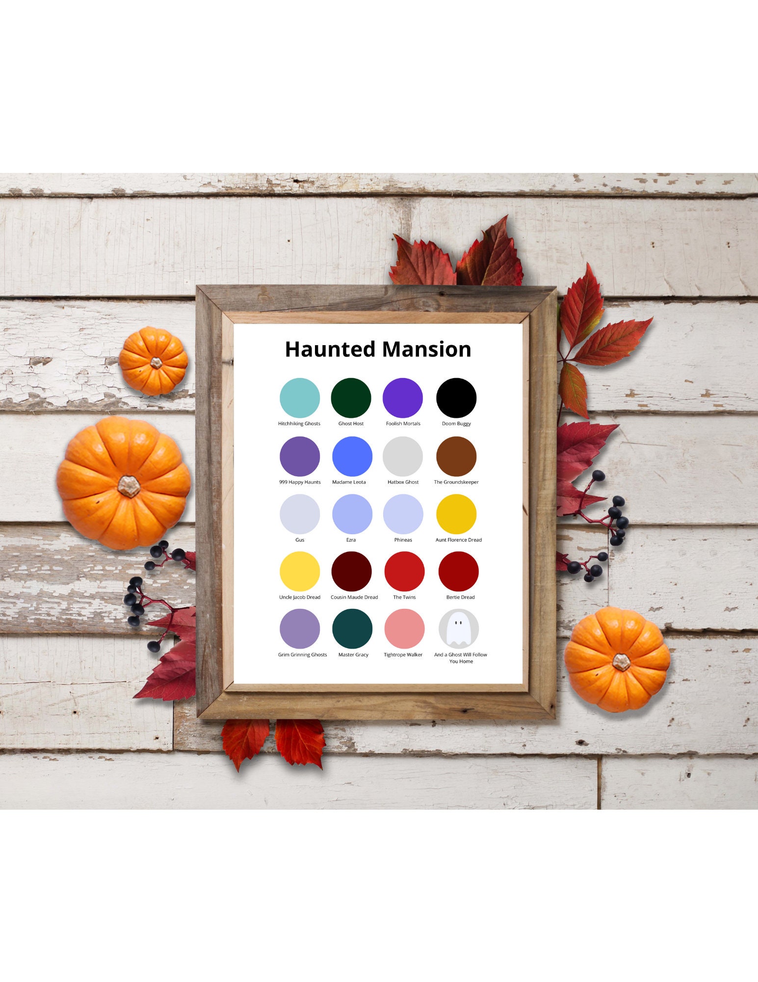 Haunted Mansion Print Art Color Palette Instant Download PDF - Etsy