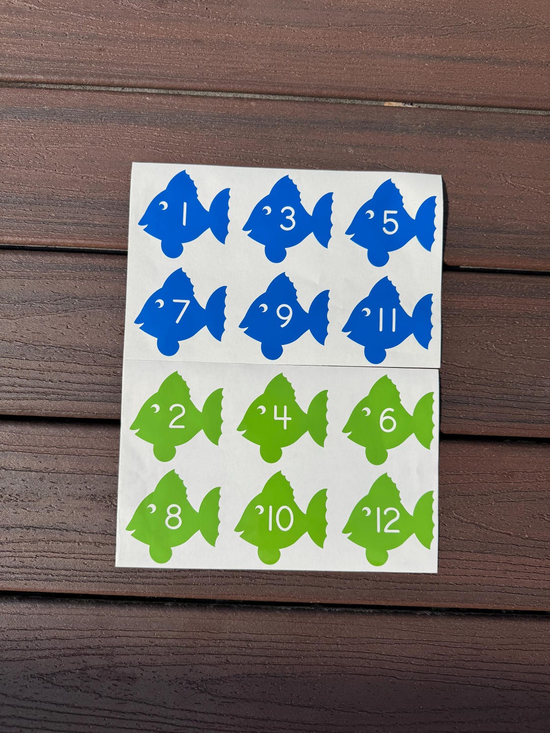 Fish Number Display Numbered Fish Vinyl Decals - Classroom Line Up, Number Recognition - Etsy