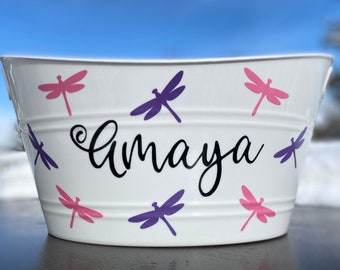 Super Sweet Dragonfly Baskets! Personalized Bins, Custom Organizers-Perfect for gift baskets, Easter baskets, birthdays, teens