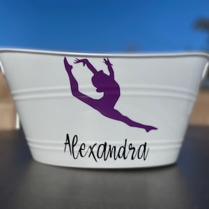 Beautiful Gymnast Personalized -Easter baskets, organizers, baby showers, girls baskets