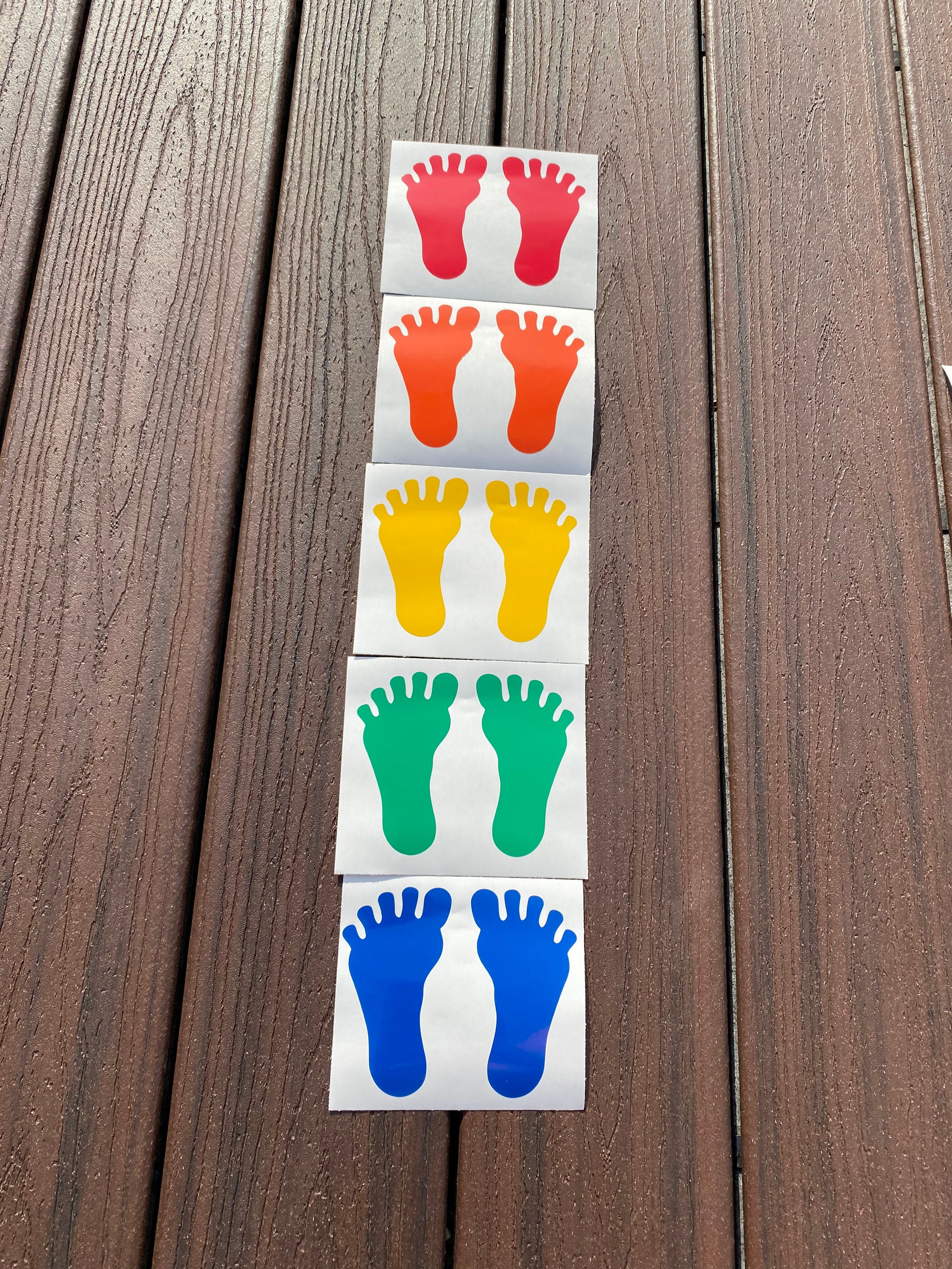8 Pairs Red PVC Footprint Floor Stickers - 7.9x3.3 Inch Shoe Decals For Direction & Class Decor - View #8