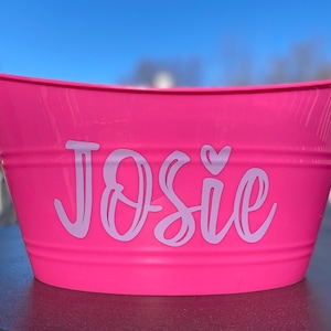 Adorable Personalized Baskets,  Basket, Personalized Plastic Bins - Perfect Easter basket for teens, kids, and adults!