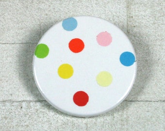 Button with real confetti // Button 38 mm