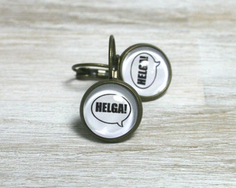 HELGA! // Drop earrings with motif