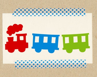 Train // stamp-set each 2 x 2 cm