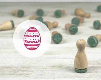 Mini stamp Easter egg III // natural rubber on hardwood // diameter 12 mm, height 25 mm