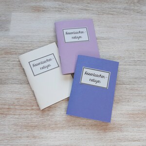Pocket notes // 3 mini notebooks // purple, lilac and white image 1